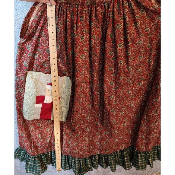 Vintage Calico Collectables Womens Apron Dress Cover Christmas Santa Holiday O/S - Picture 8 of 15